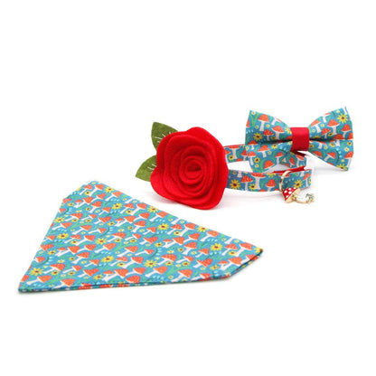 Magic Mushrooms - Bow Tie for Cats + Small Dogs