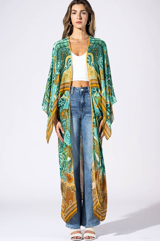 Emerald Heirloom Duster Kimono