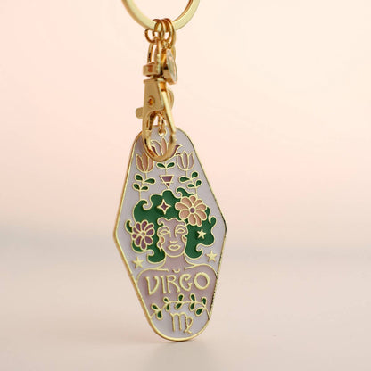 Zodiac Motel Keychain – Retro Enamel