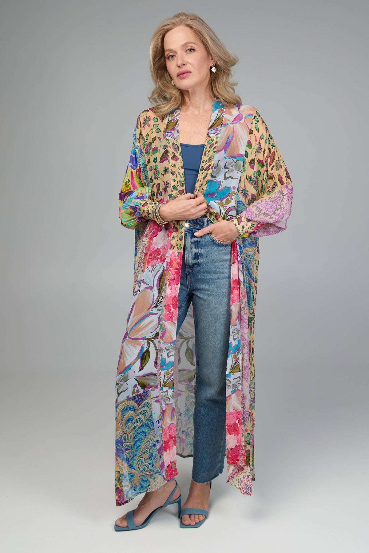 Floral Patch Kimono For Spring