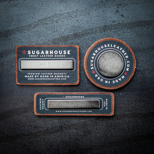 Call Me Old Fashioned Leather Magnet Circle Style