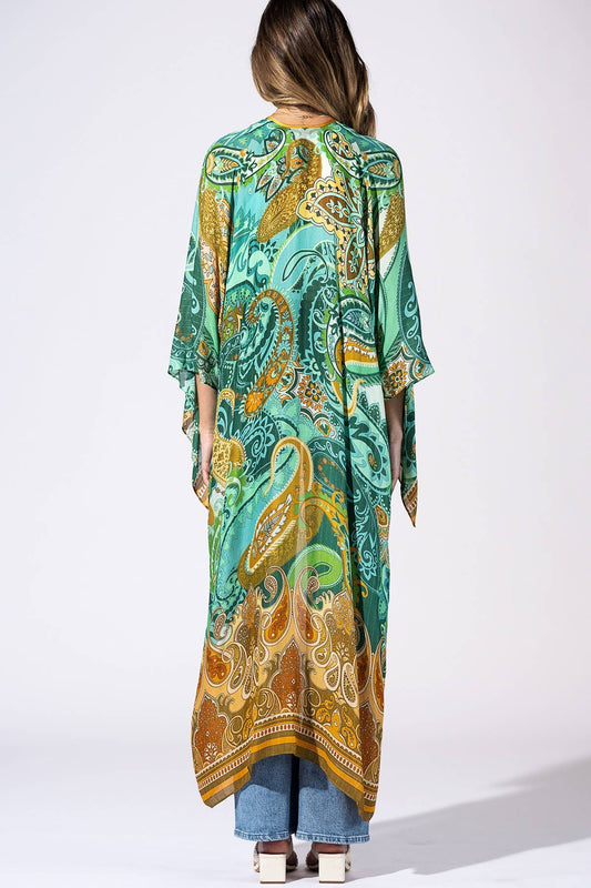 Emerald Heirloom Duster Kimono