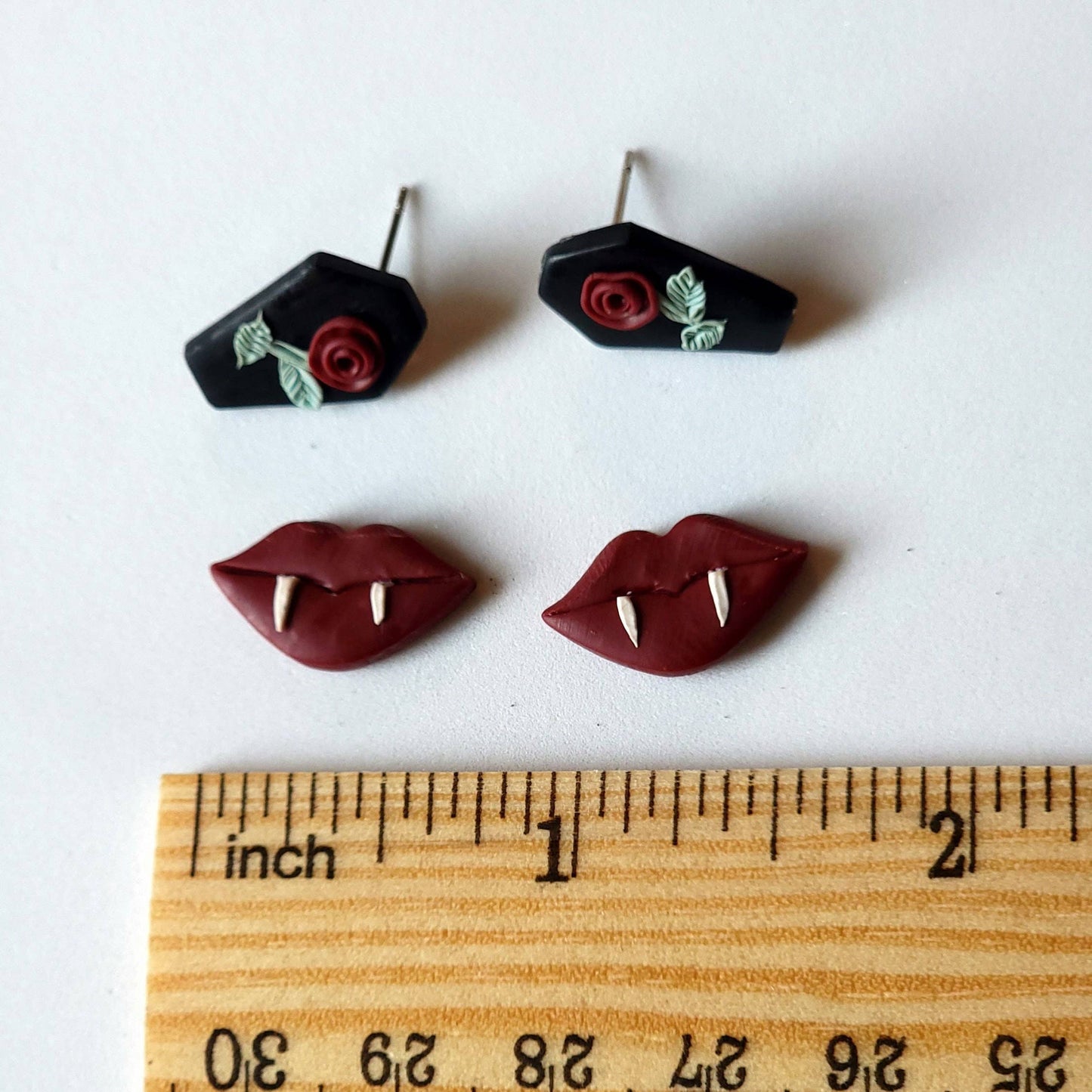 Spooky Halloween Vampire Costume Stud Earring Set, Vampire