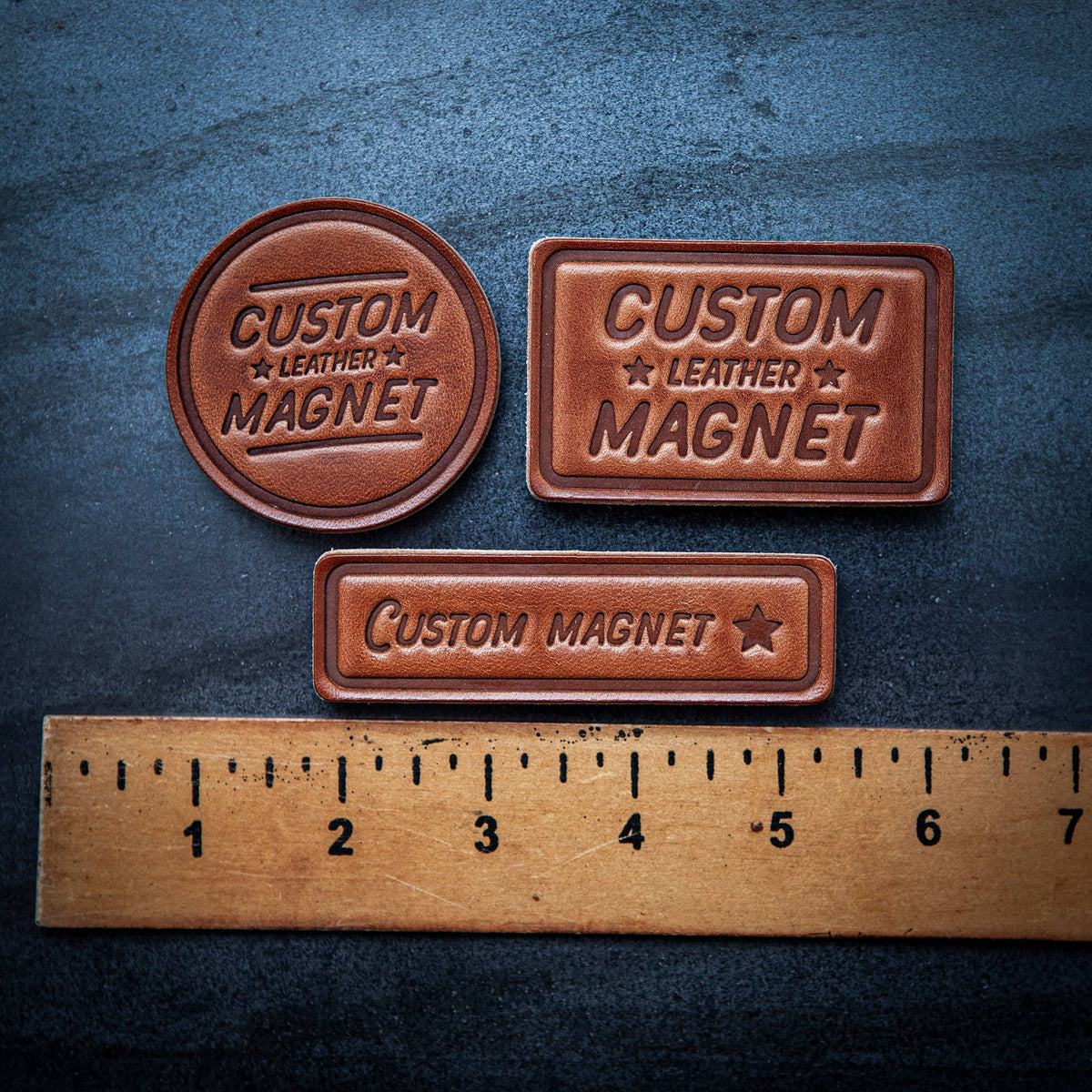 Call Me Old Fashioned Leather Magnet Circle Style