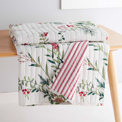 Winterberry Forest Quilted Throw Blanket