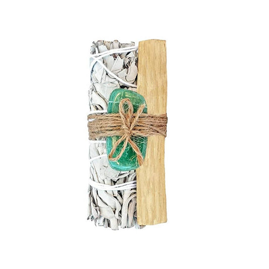 White Sage Bundle - Green Aventurine & Palo Santo