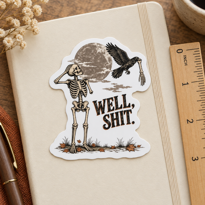 Well, Shit  Halloween Sticker