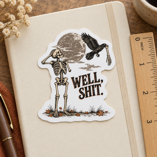 Well, Shit  Halloween Sticker