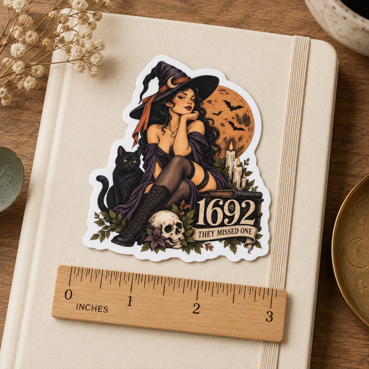 1692 Witch Halloween Sticker