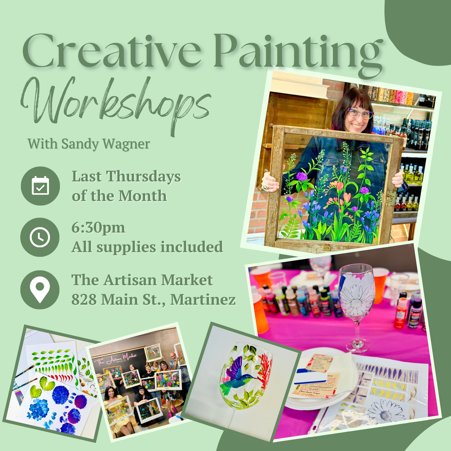 Creative Painting Workshops with Sandy