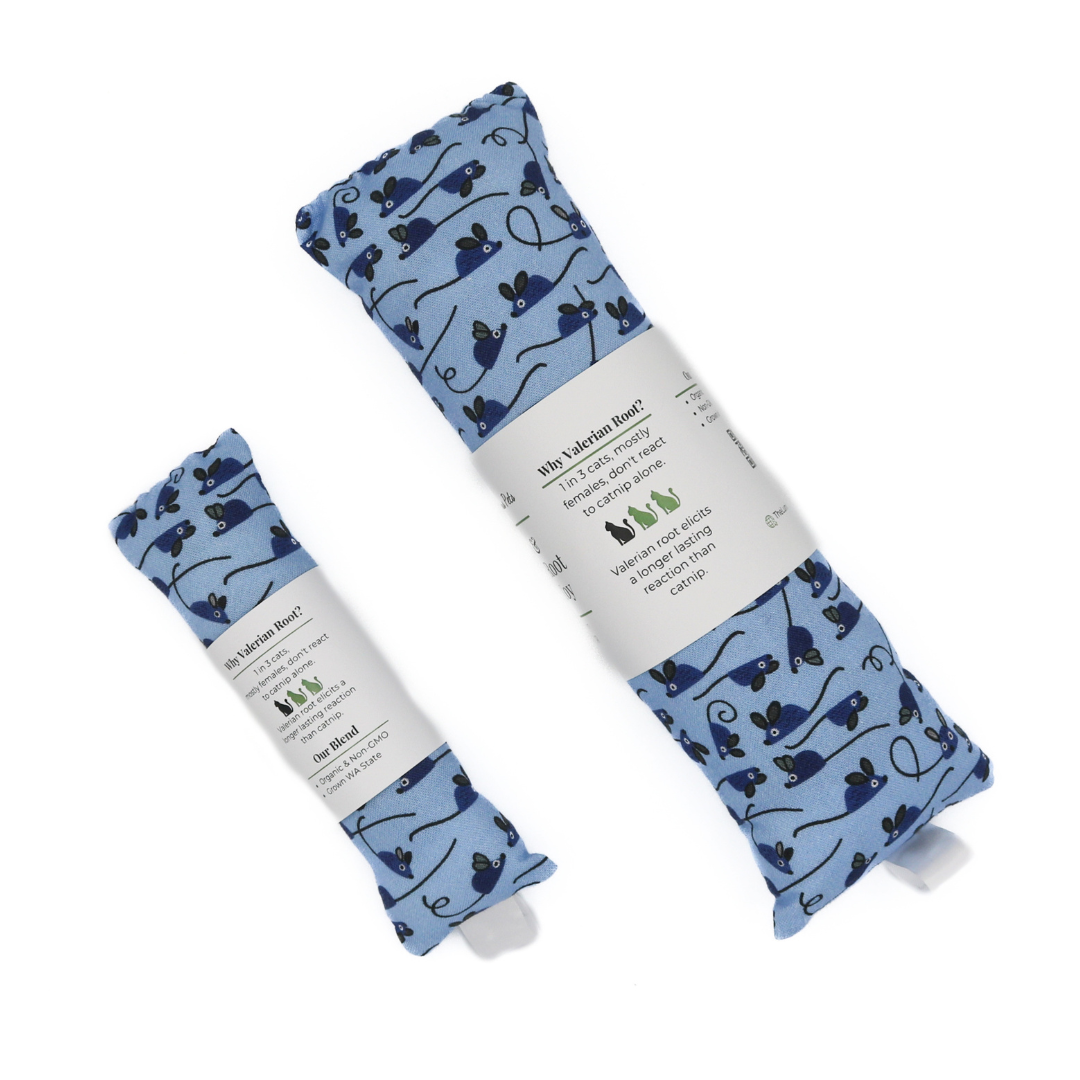 Catnip with Valerian Root Cat Toy | Blue Mice Cat Kicker