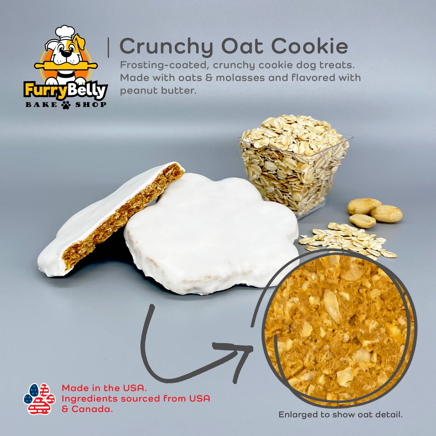 Lucky Plaid Paw Crunchy Oat Cookie, Asst.