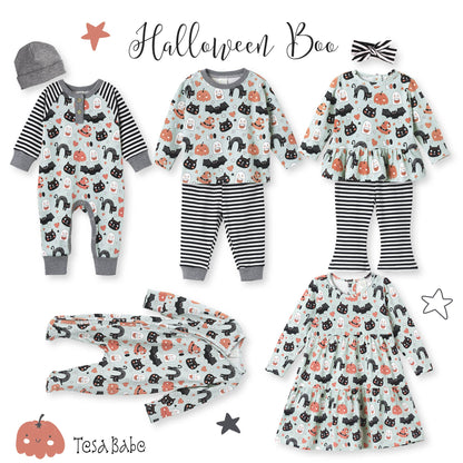 Halloween 🎃 Baby Romper – Soft Bamboo Henley Style