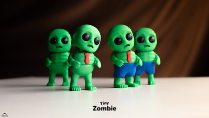 Tiny Baby Zombie Halloween 3D Printed Toy, Fidget Toy