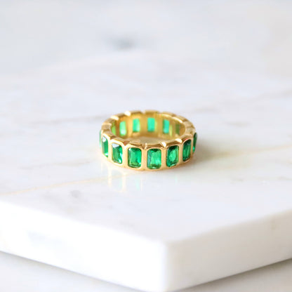 Emerald Cut Eternity Band - Waterproof