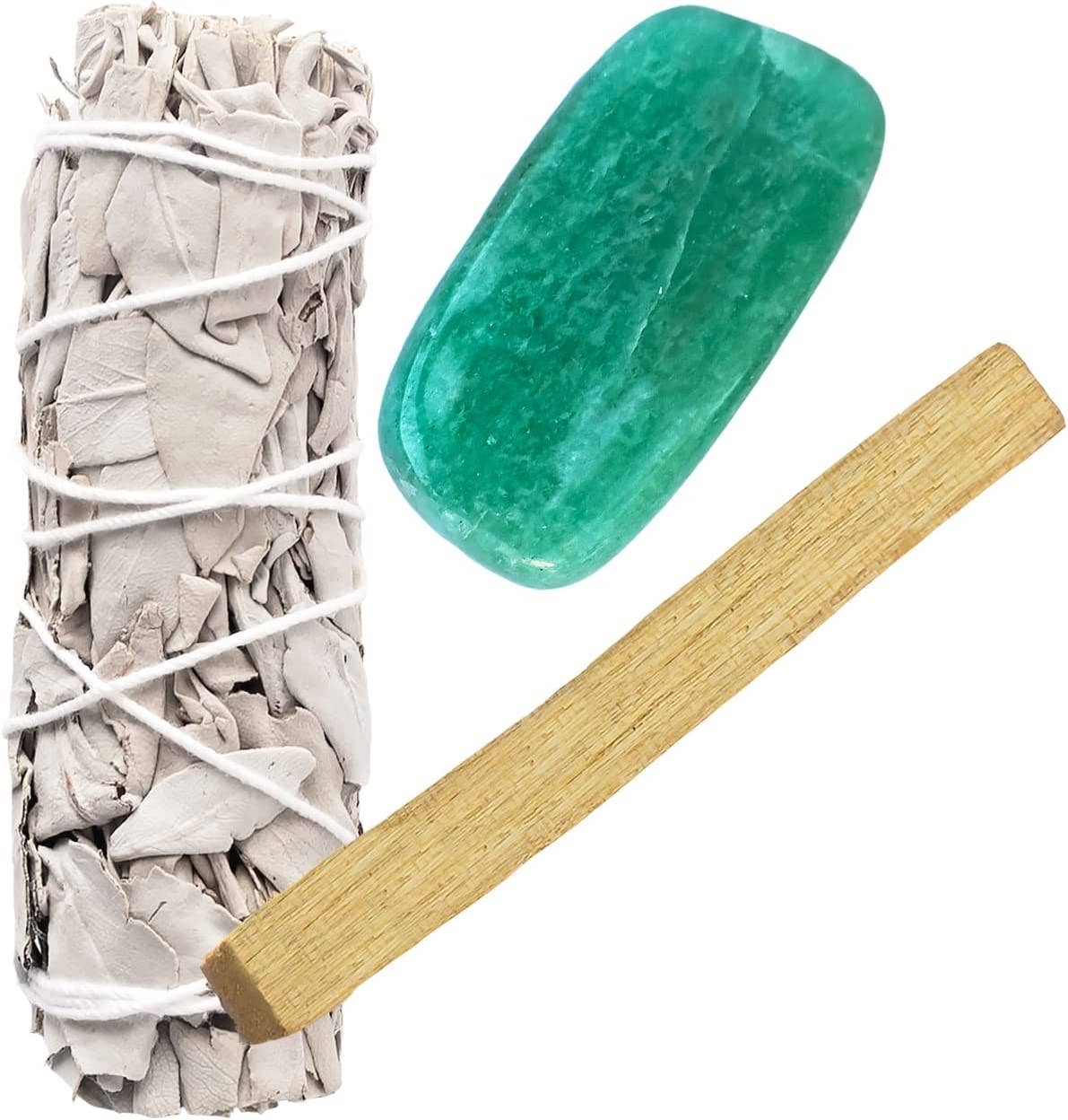 White Sage Bundle - Green Aventurine & Palo Santo