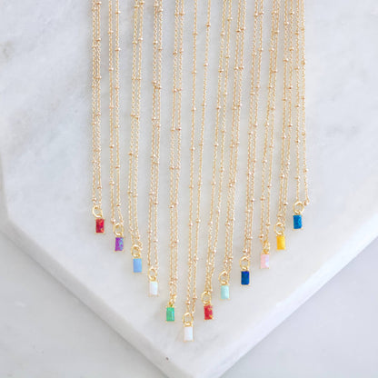 Opal Birthstone Necklace 