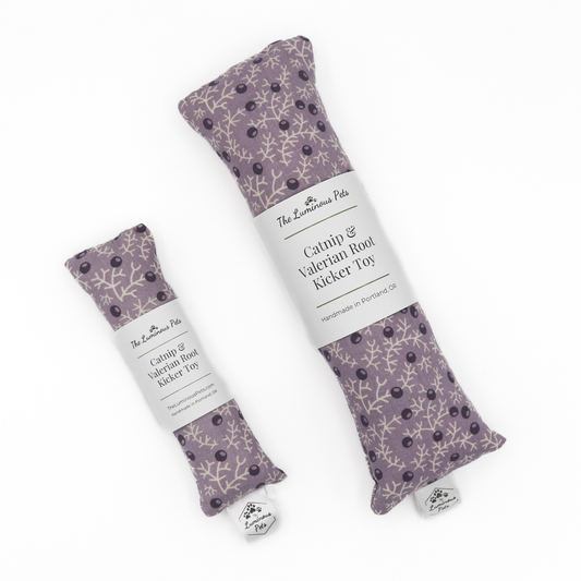Catnip and Valerian Root Cat Toy | Organic | Purple Plants