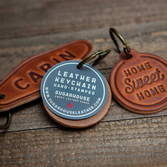 California State Silhouette Leather Keychain Motel Style