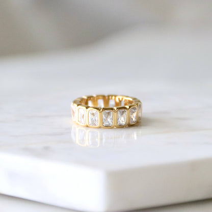 Emerald Cut Eternity Band - Waterproof