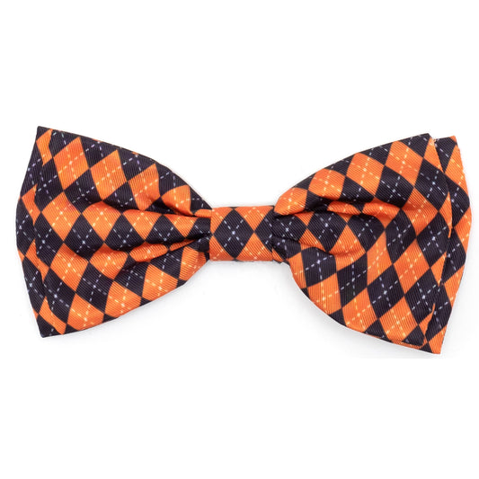 Halloween Argyle Pet Bow Tie