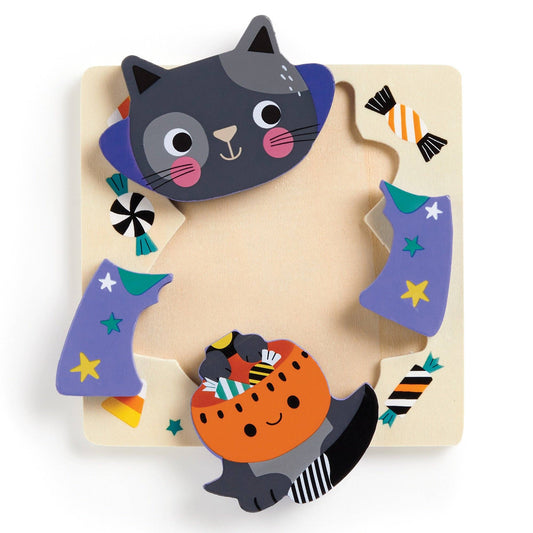 Spooky Friends Halloween Set of 4 Wood Puzzles