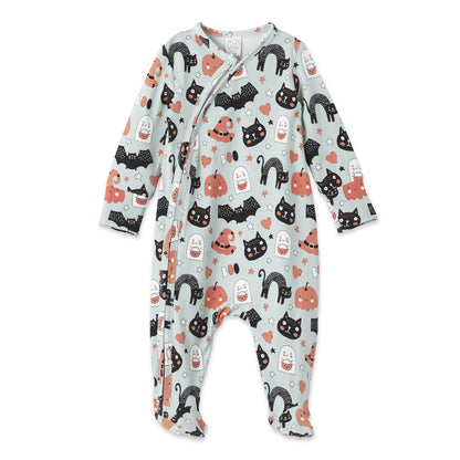 Halloween 🎃 Baby Romper – Soft Bamboo with 2-Way Zipper