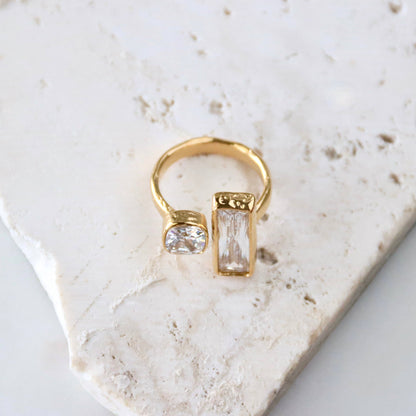 CZ Geometric Ring - Waterproof