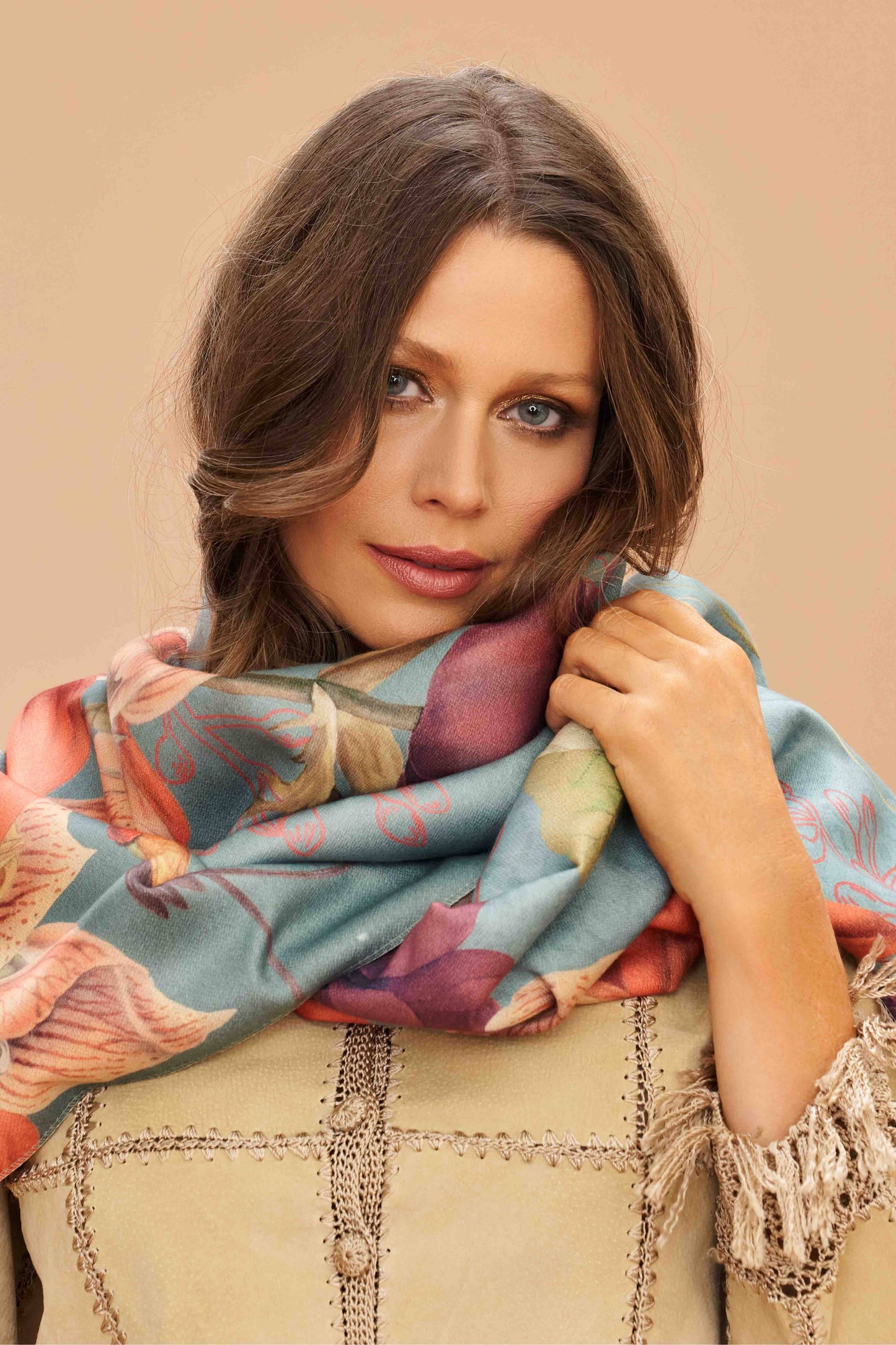 Luxurious Hummingbird at Dusk Scarf