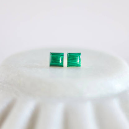 Malachite Stud Earrings