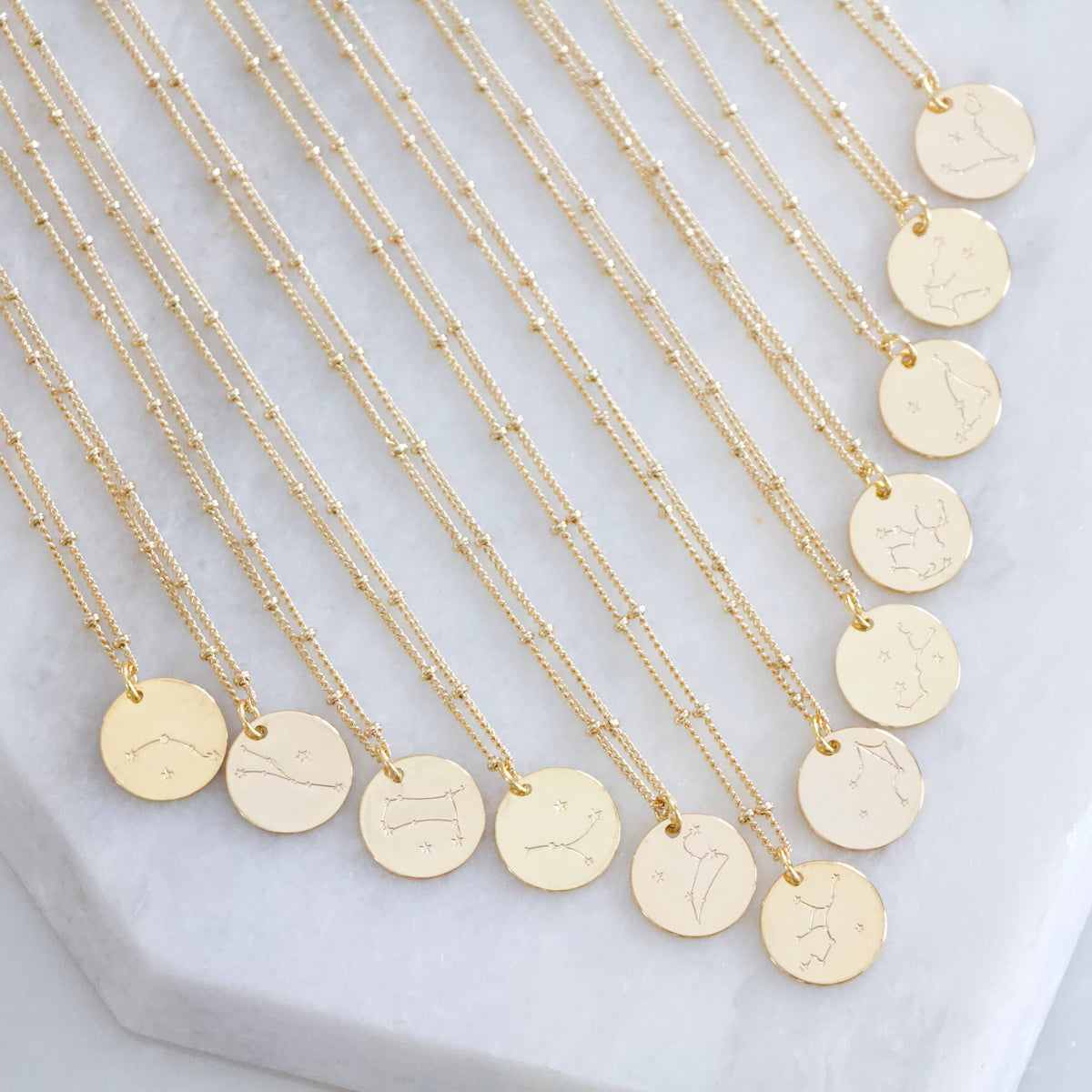 Zodiac Sign Coin Necklace