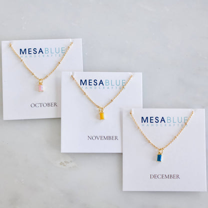 Opal Birthstone Necklace 