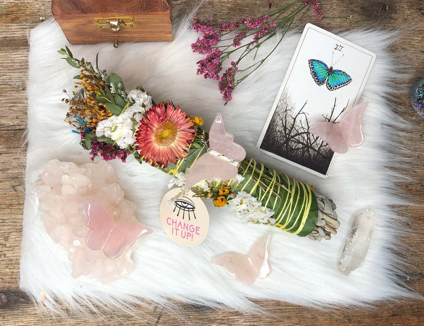 'CHANGE IT UP' Butterfly Ritual Sage Wand
