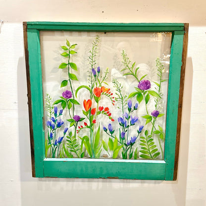 Wildflowers on Rustic Window (Wed, May 22nd)