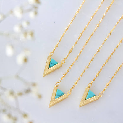 Turquoise Triangle Necklace