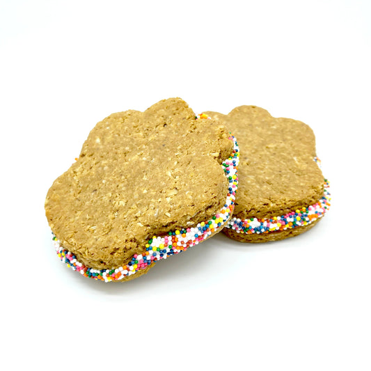 Rainbow Sprinkle Crunchy Oat Cookie Sandwich